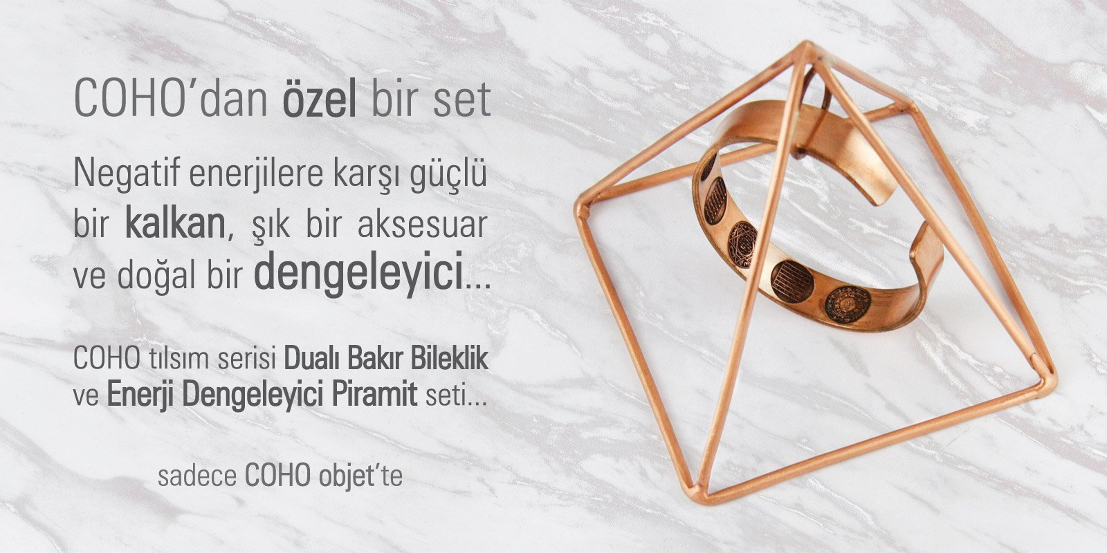 COHO Tılsım Dua Bileklik & Enerji Piramit seti