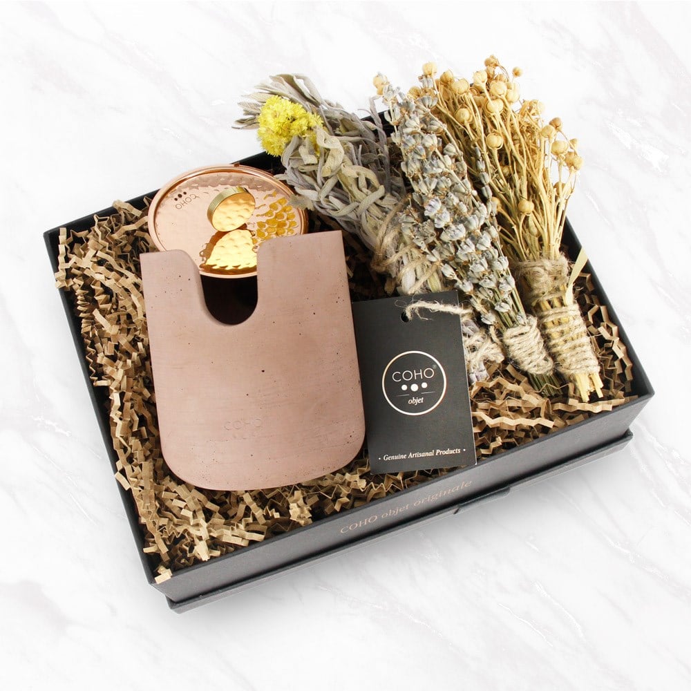 Coho Box Therapy Terra Tütsülük & Üzerlik & Adaçayı & Lavanta Hediye Seti
