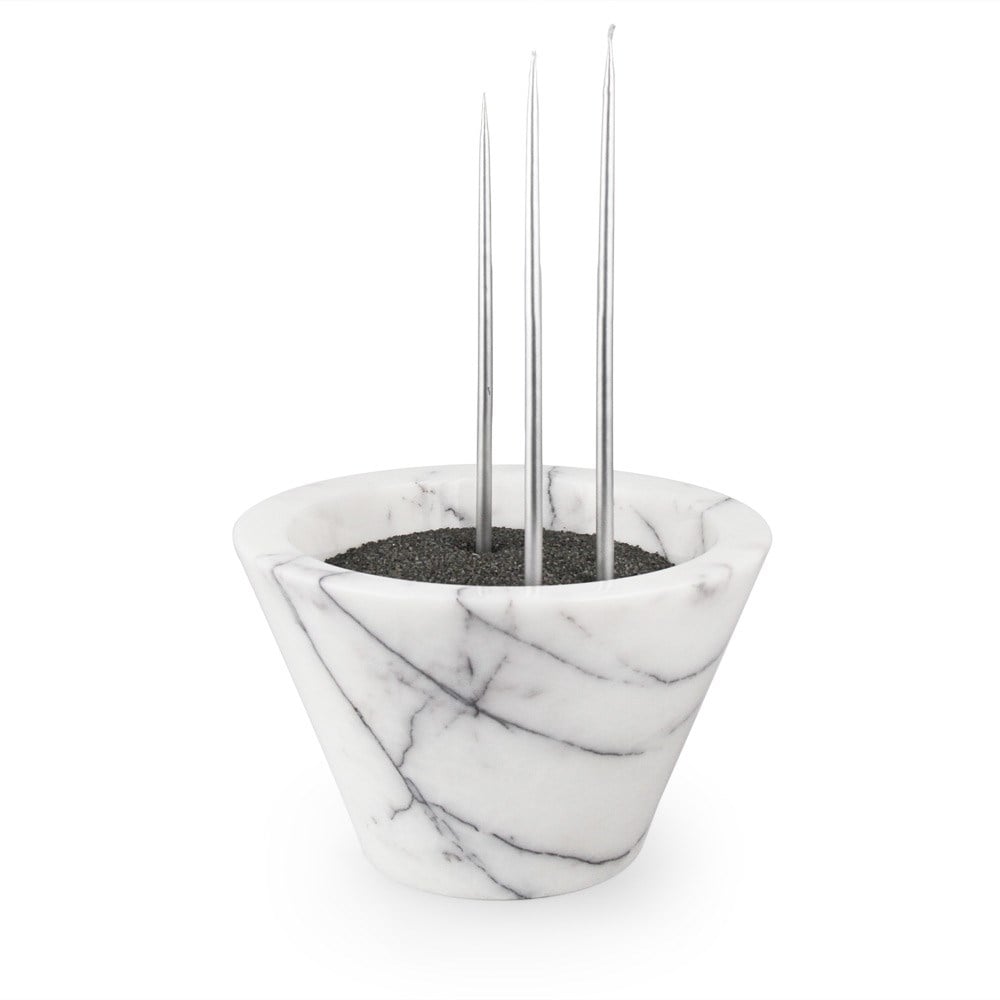 Coho Crystal Bless Mermer Dilek Çanağı Mumluk & Mum Seti