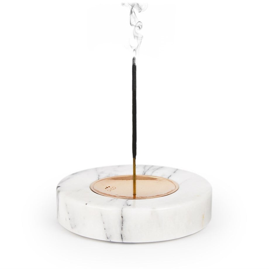 Coho Crystal Circle Bakır Kaseli Mermer Tütsü Tabağı