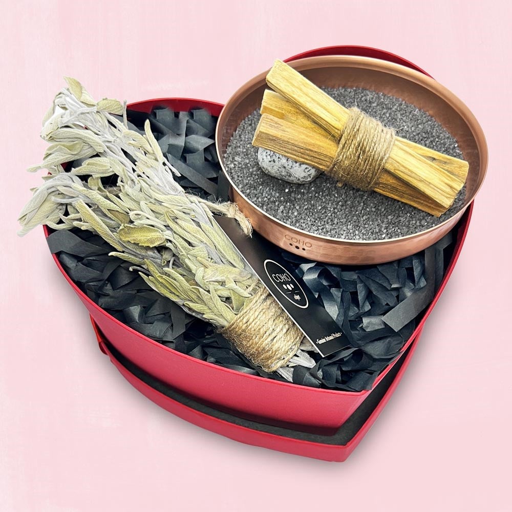 Coho Love Box Matte Zen Tütsülük & 3 Palo Santo & Adaçayı Tütsü Hediye Seti