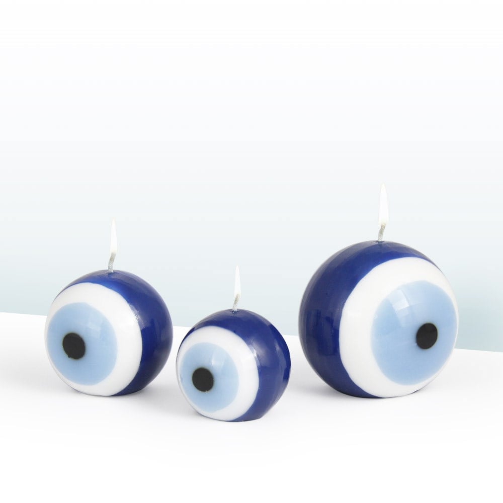 Coho Lumina Nazarlık Küre Mum - 7&8&10 cm - 3 lü Set