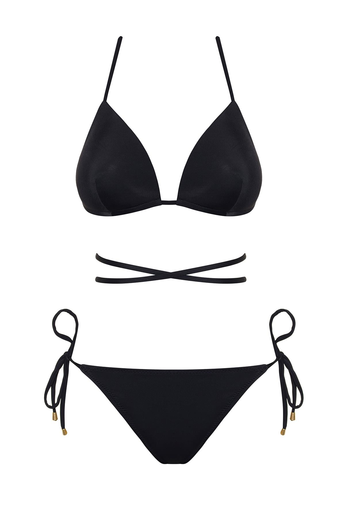 Brezilya Kaplı Üçgen Bikini Takım 