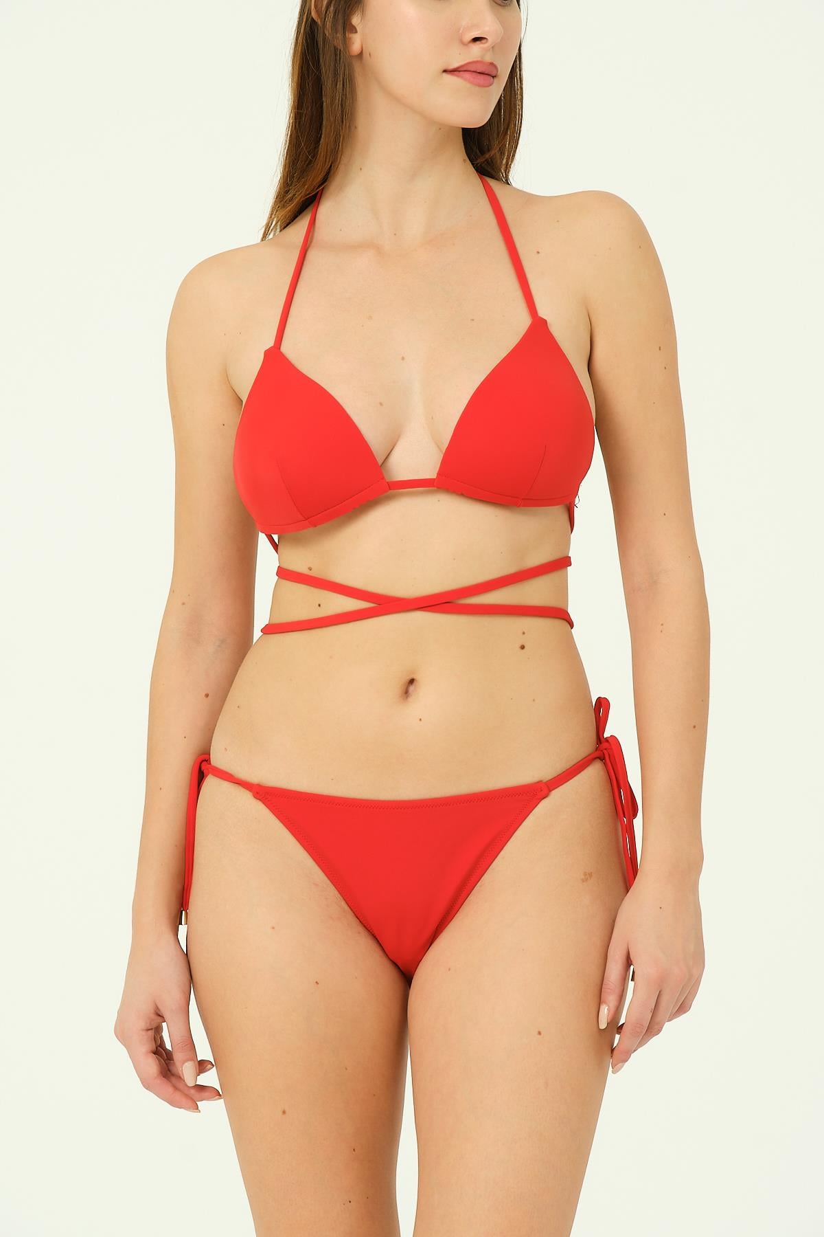 Brezilya Kaplı Üçgen Bikini Takım 