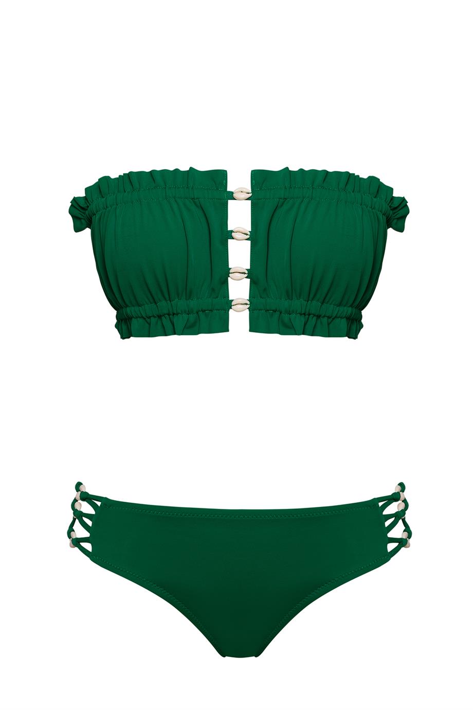 Büzgülü Deniz Kabuklu Bikini Takım
