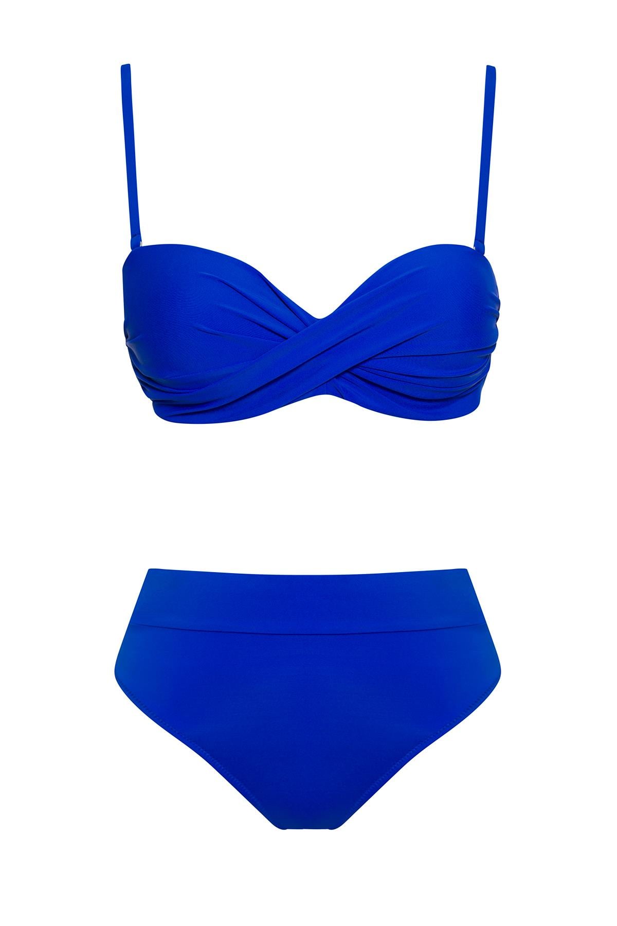 Dönmeli Yüksek Bel Bikini Takım 