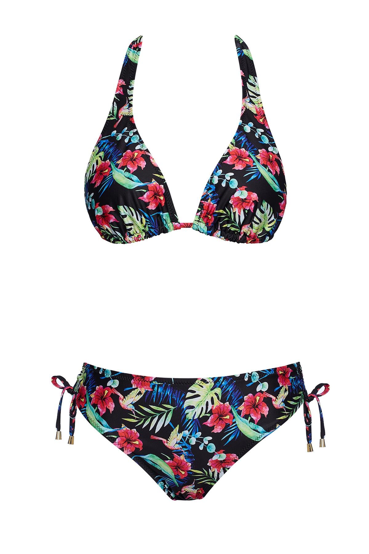 Kalın Askılı Üçgen Bikini Takım 