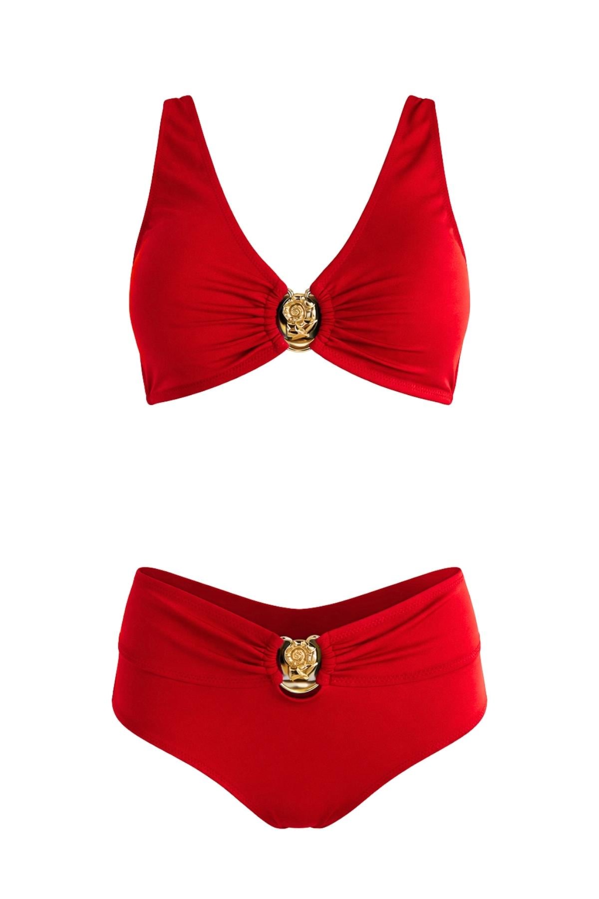 Özel Tasarım Yüksek Bel Bikini Takım 