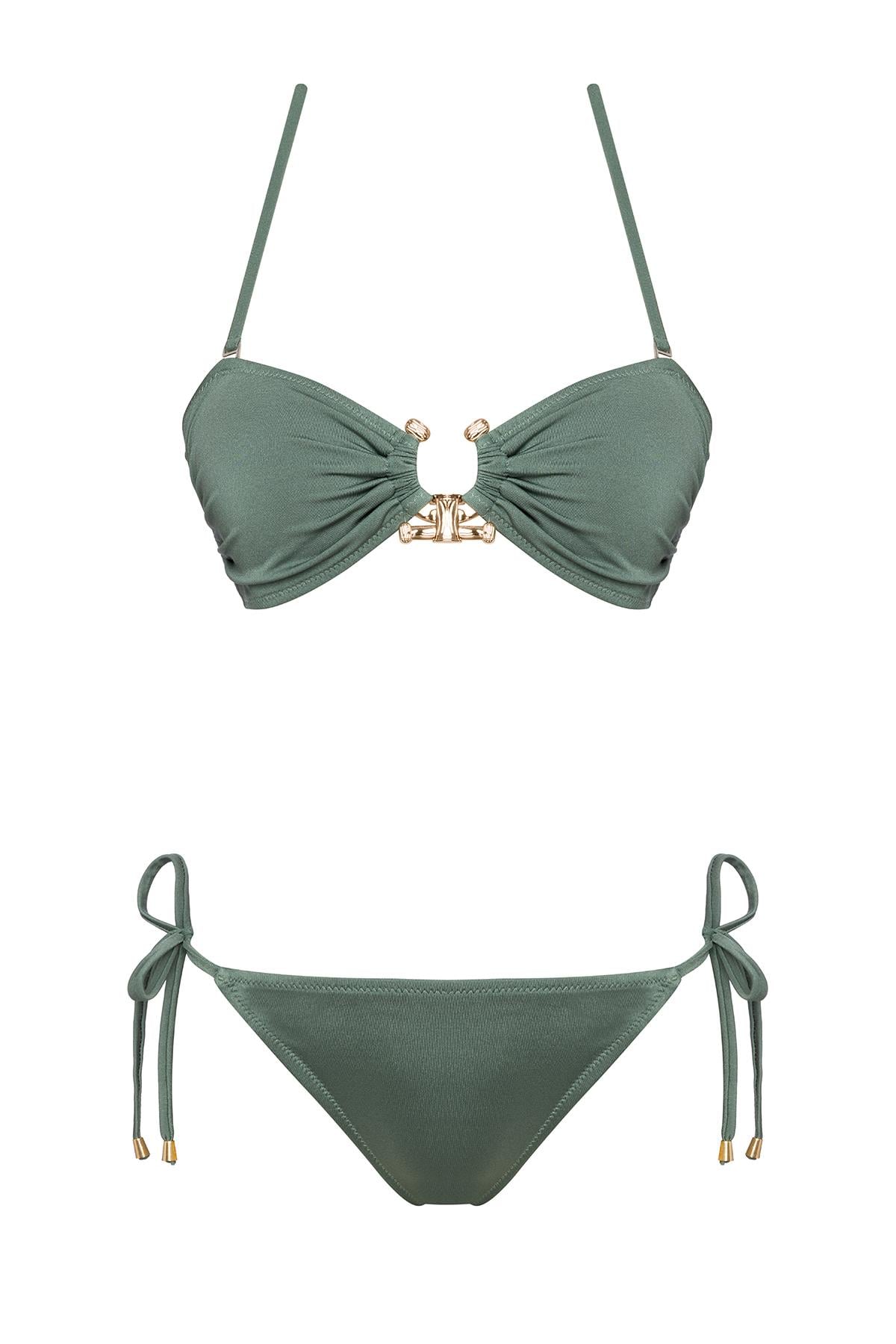 Straplez Aksesuar Brezilya Bikini Takım 