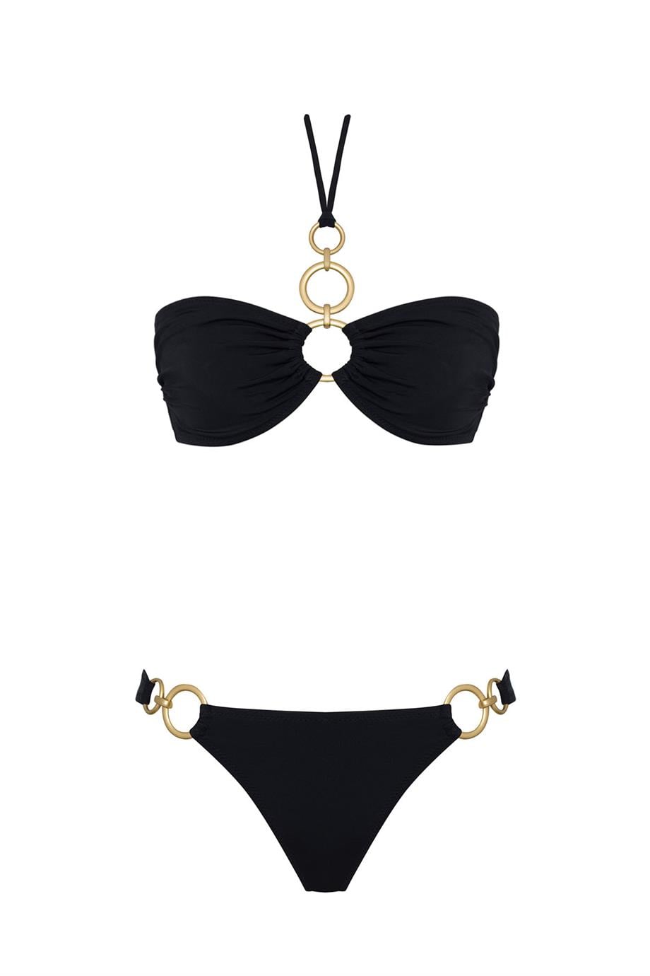Straplez Aksesuarlı Brezilyan Bikini Takım 