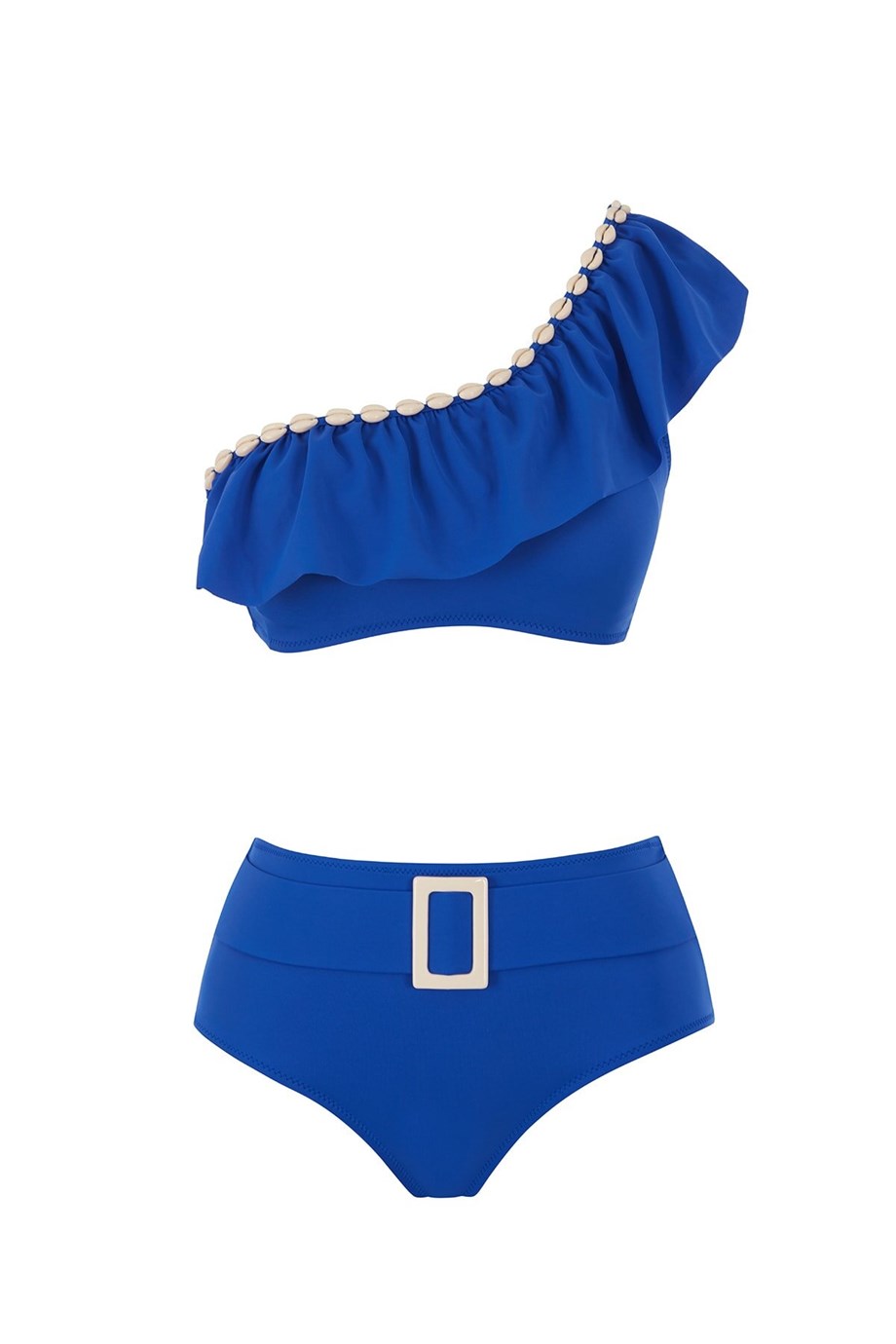 Tek Omuz Deniz Kabuklu Bikini Takım