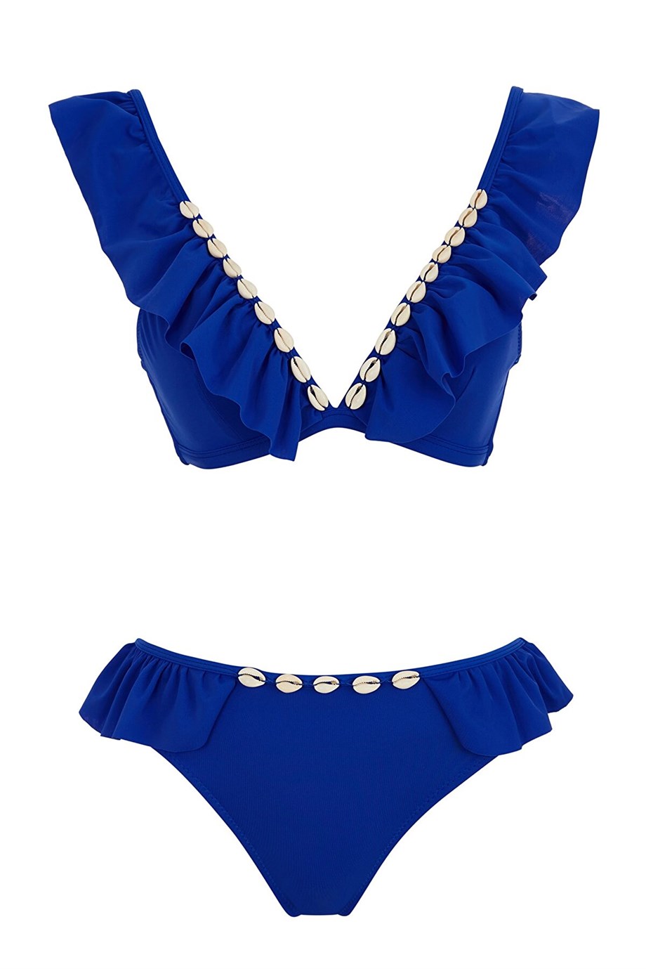 Volanlı Deniz Kabuklu Bikini Takım