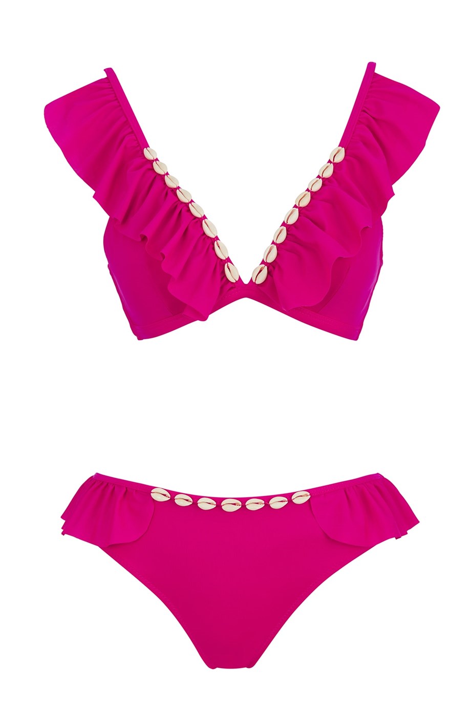 Volanlı Deniz Kabuklu Bikini Takım