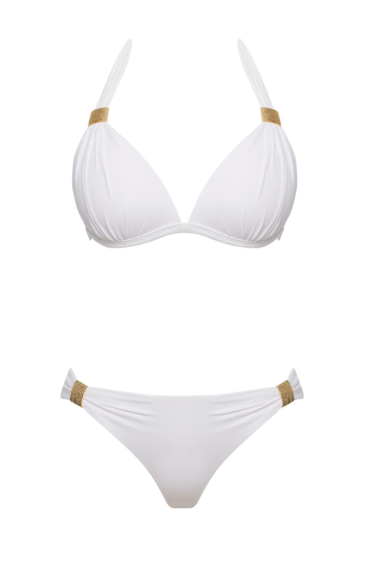 Aksesuarlı Kaplı Destekli Bikini Takım 