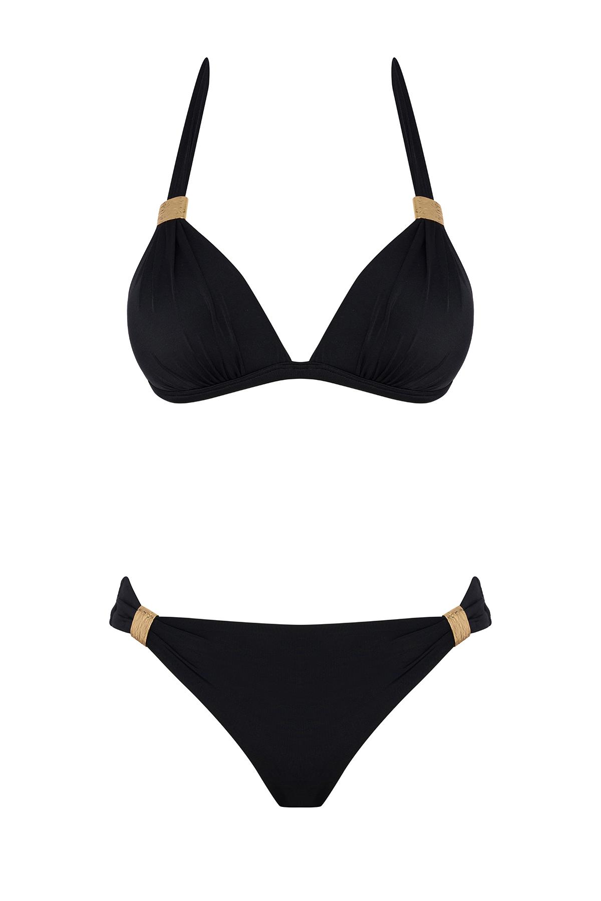 Aksesuarlı Kaplı Destekli Bikini Takım 