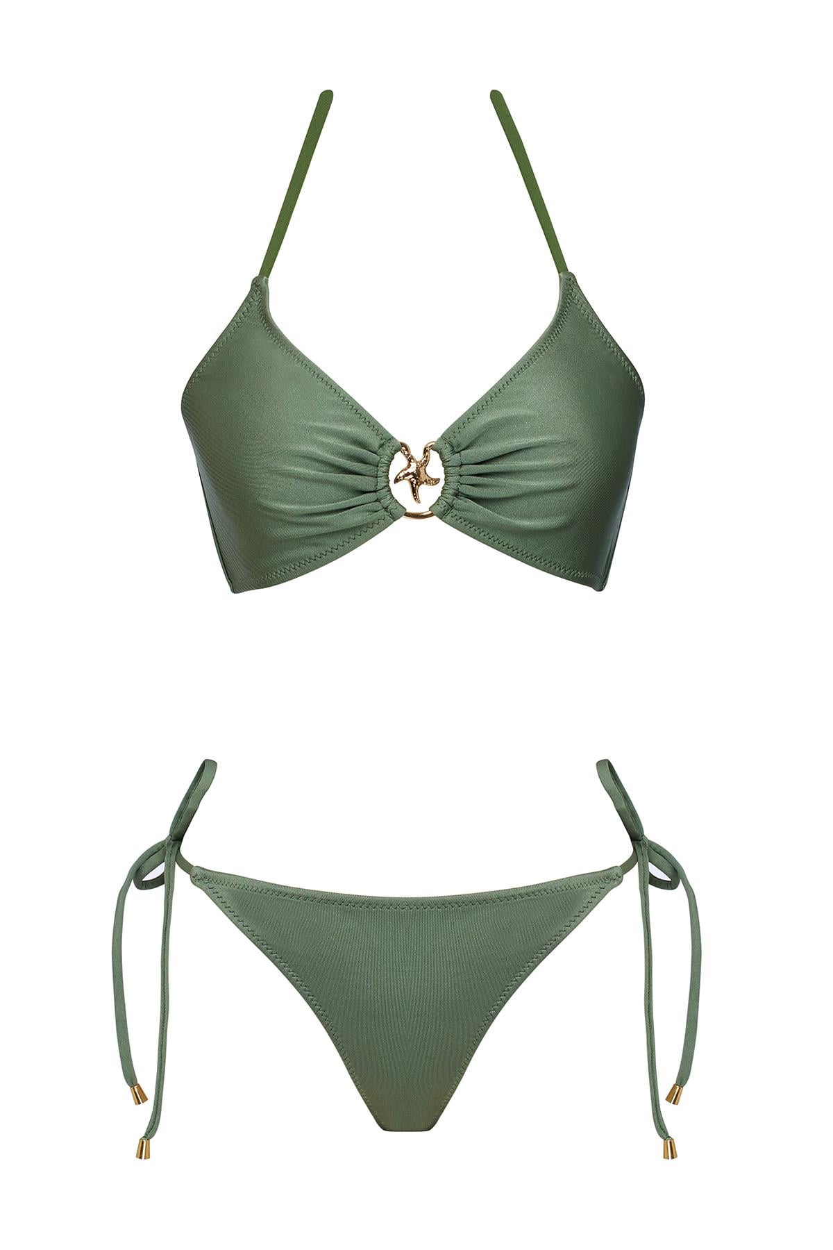 Aksesuarlı Özel Tasarım Bikini Takım 