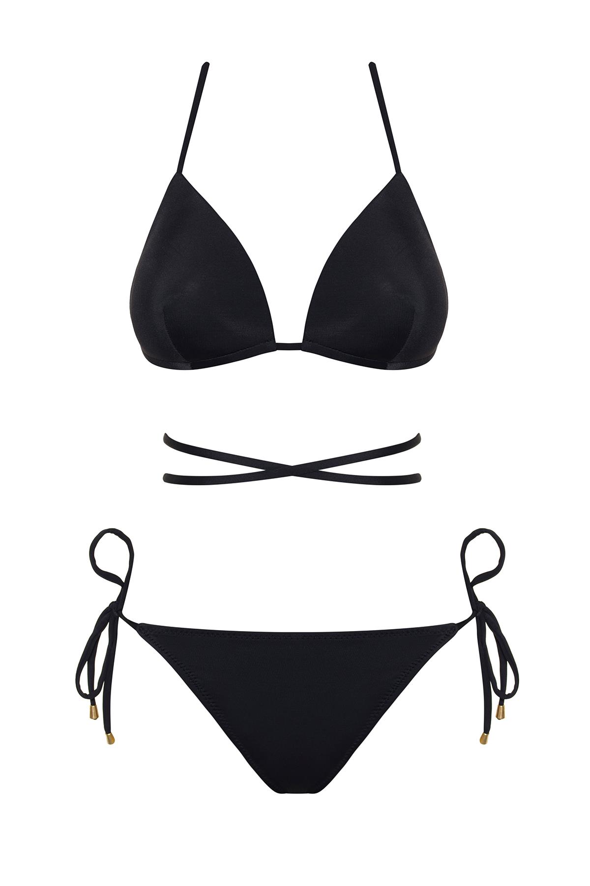 Brezilya Kaplı Üçgen Bikini Takım 