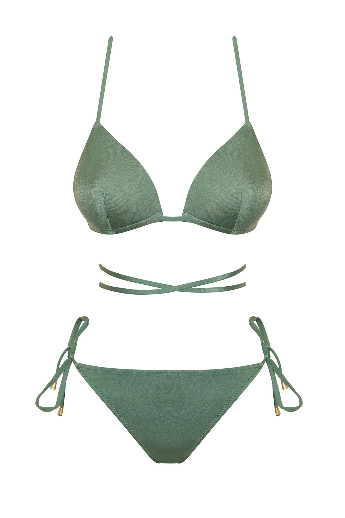 Brezilya Kaplı Üçgen Bikini Takım 