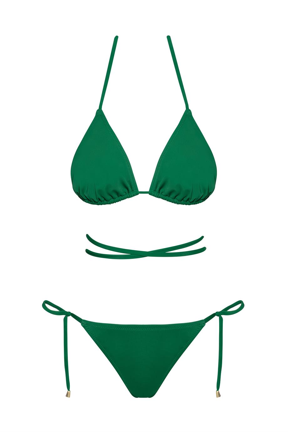 Brezilya Üçgen İpli Bikini Takım
