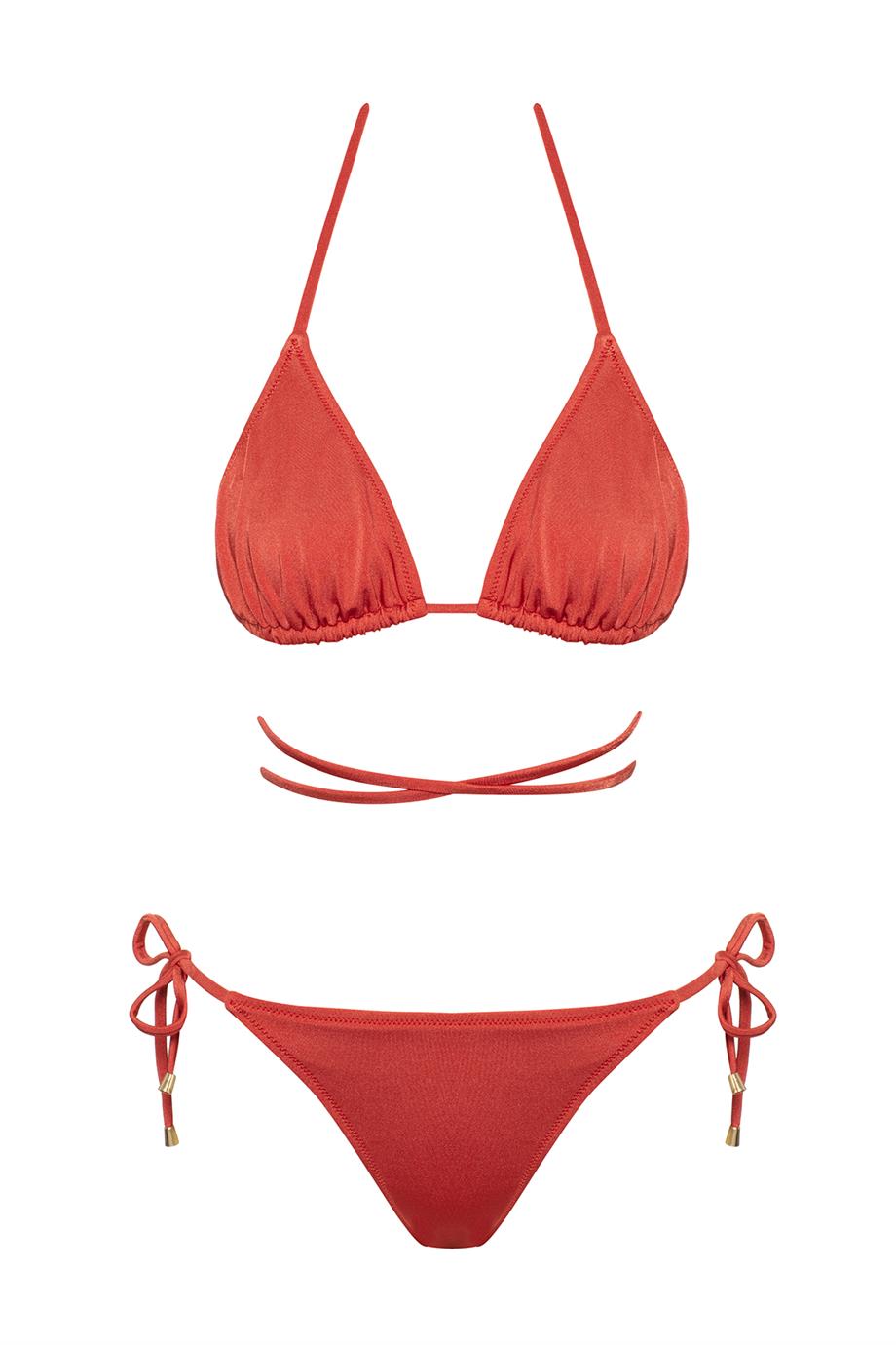 Brezilya Üçgen İpli Bikini Takım