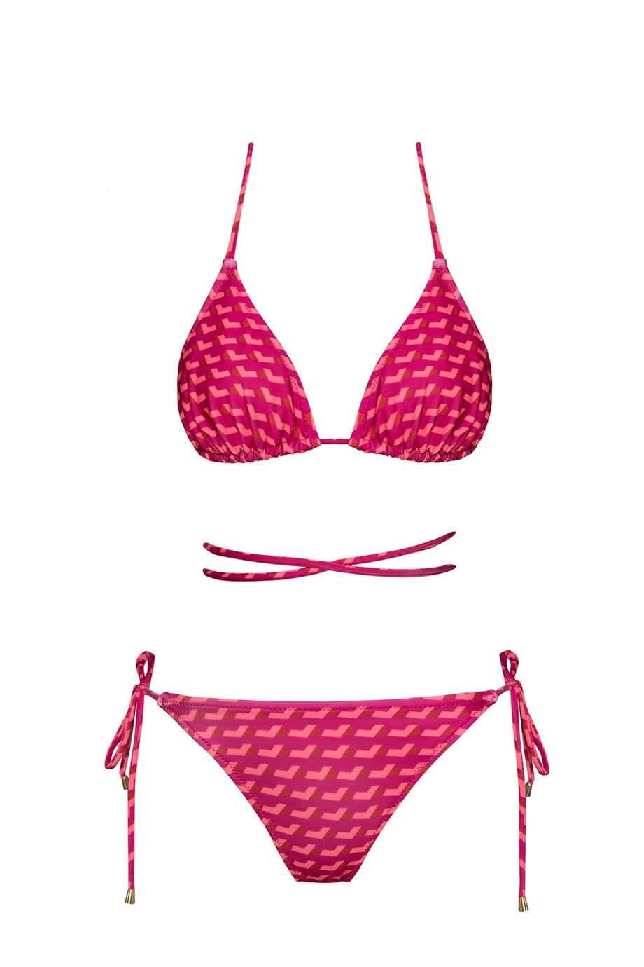 Brezilya Üçgen İpli Bikini Takım