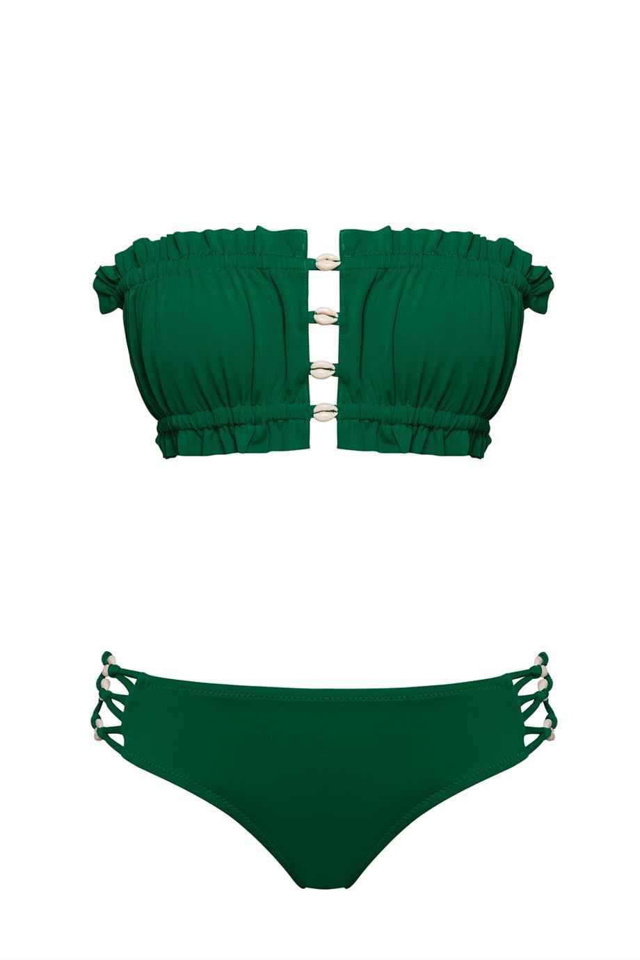Büzgülü Deniz Kabuklu Bikini Takım