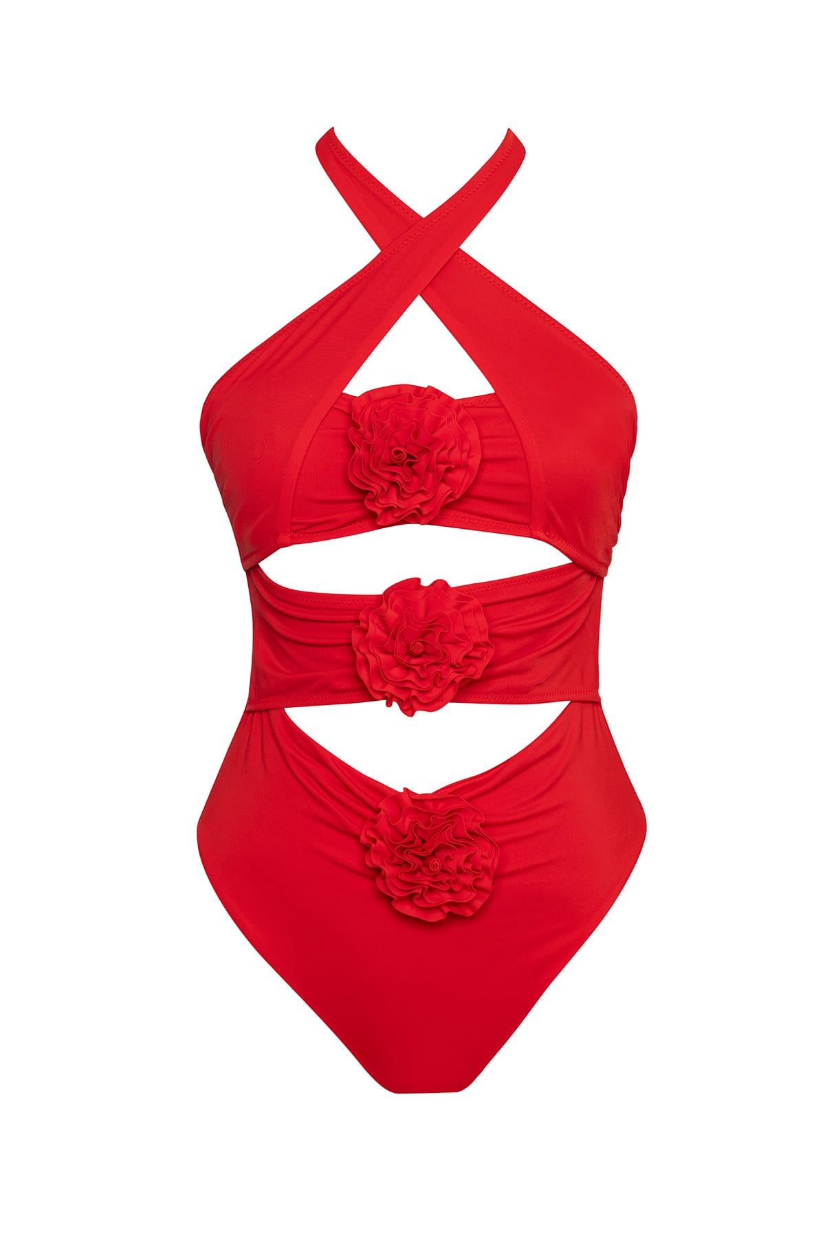 Çiçekli Çapraz Mayokini 