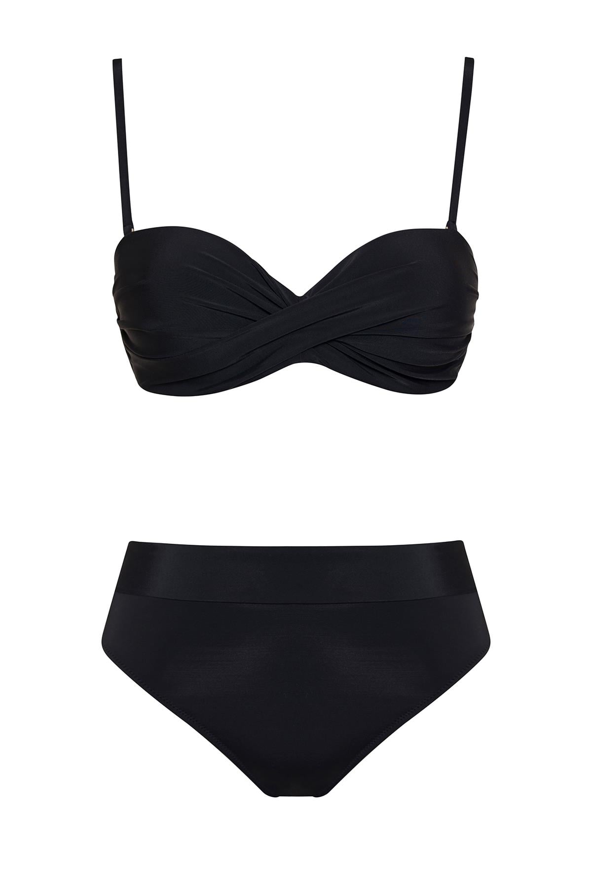 Dönmeli Yüksek Bel Bikini Takım 