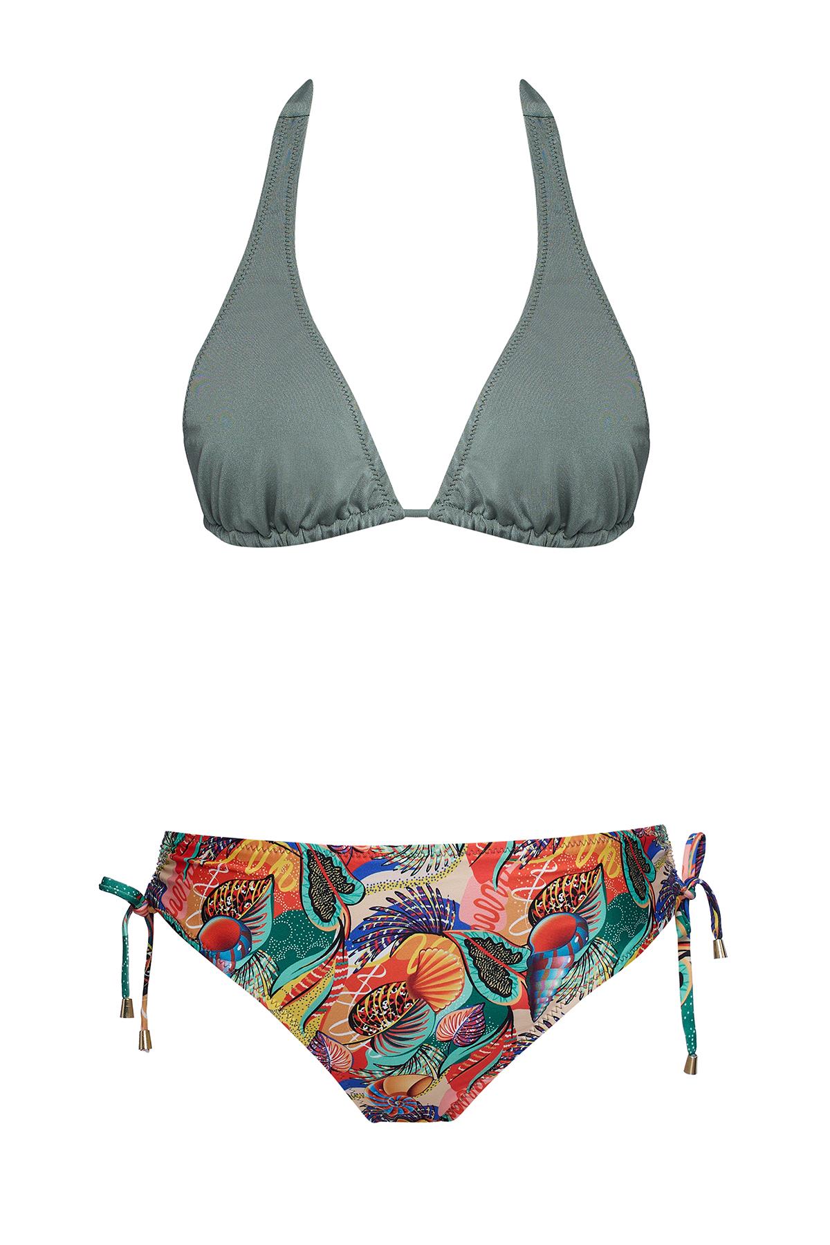 Kalın Askılı Üçgen Bikini Takım 