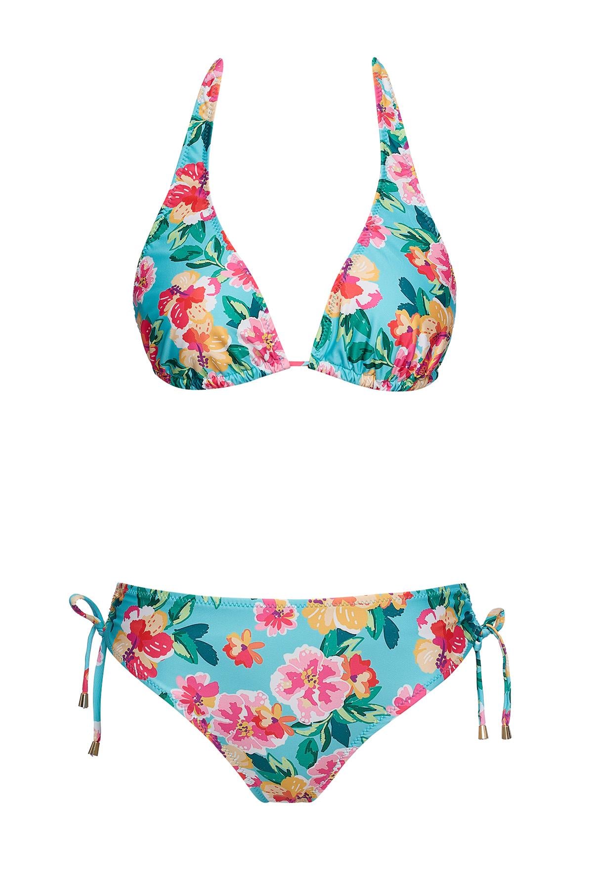 Kalın Askılı Üçgen Bikini Takım 