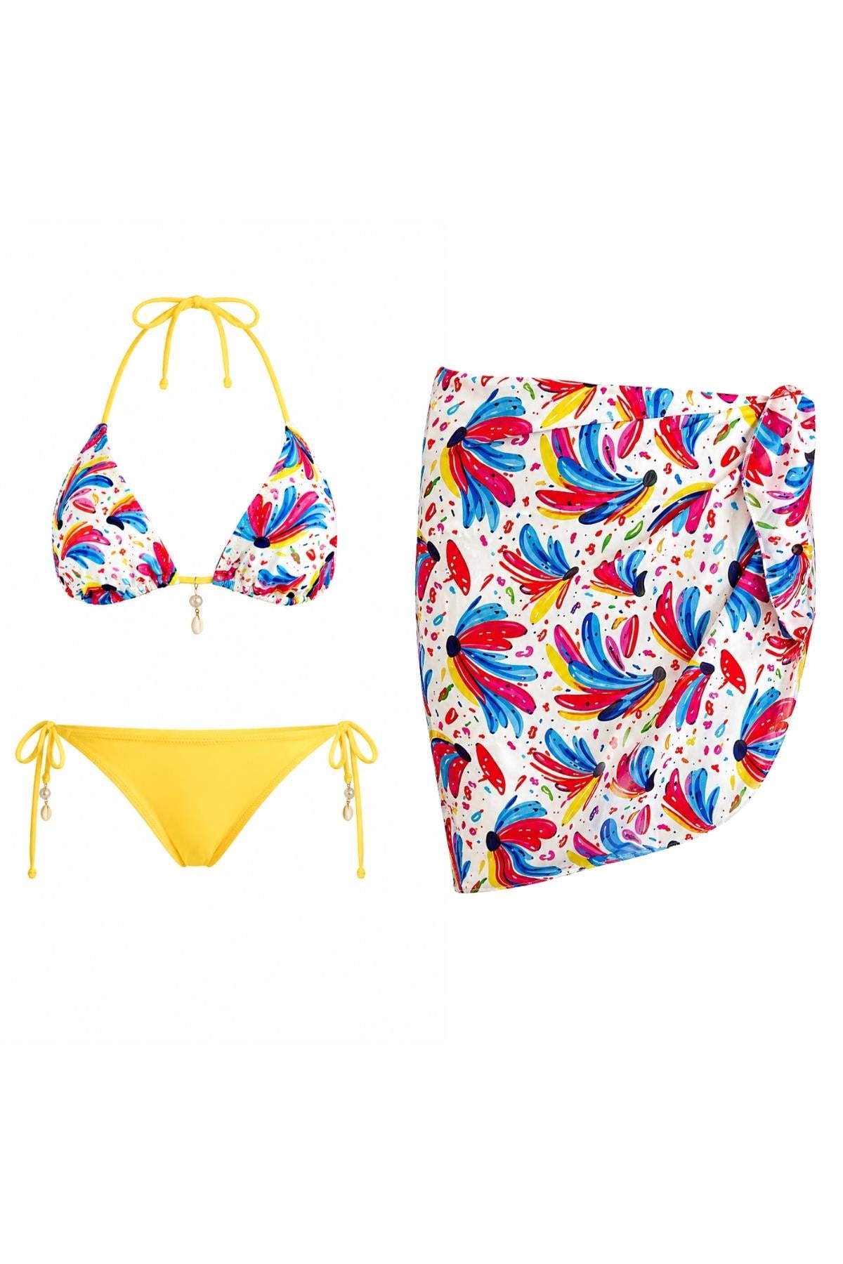 Kısa Pareolu Brezilyan Bikini Takım 