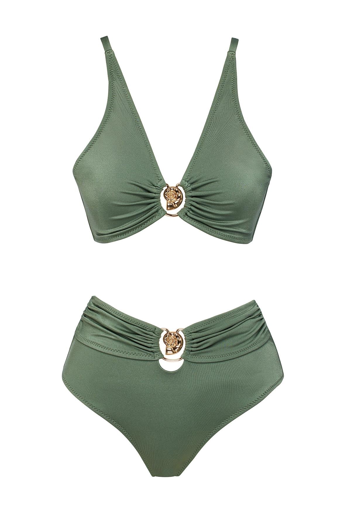 Özel Tasarım Yüksek Bel Bikini Takım 