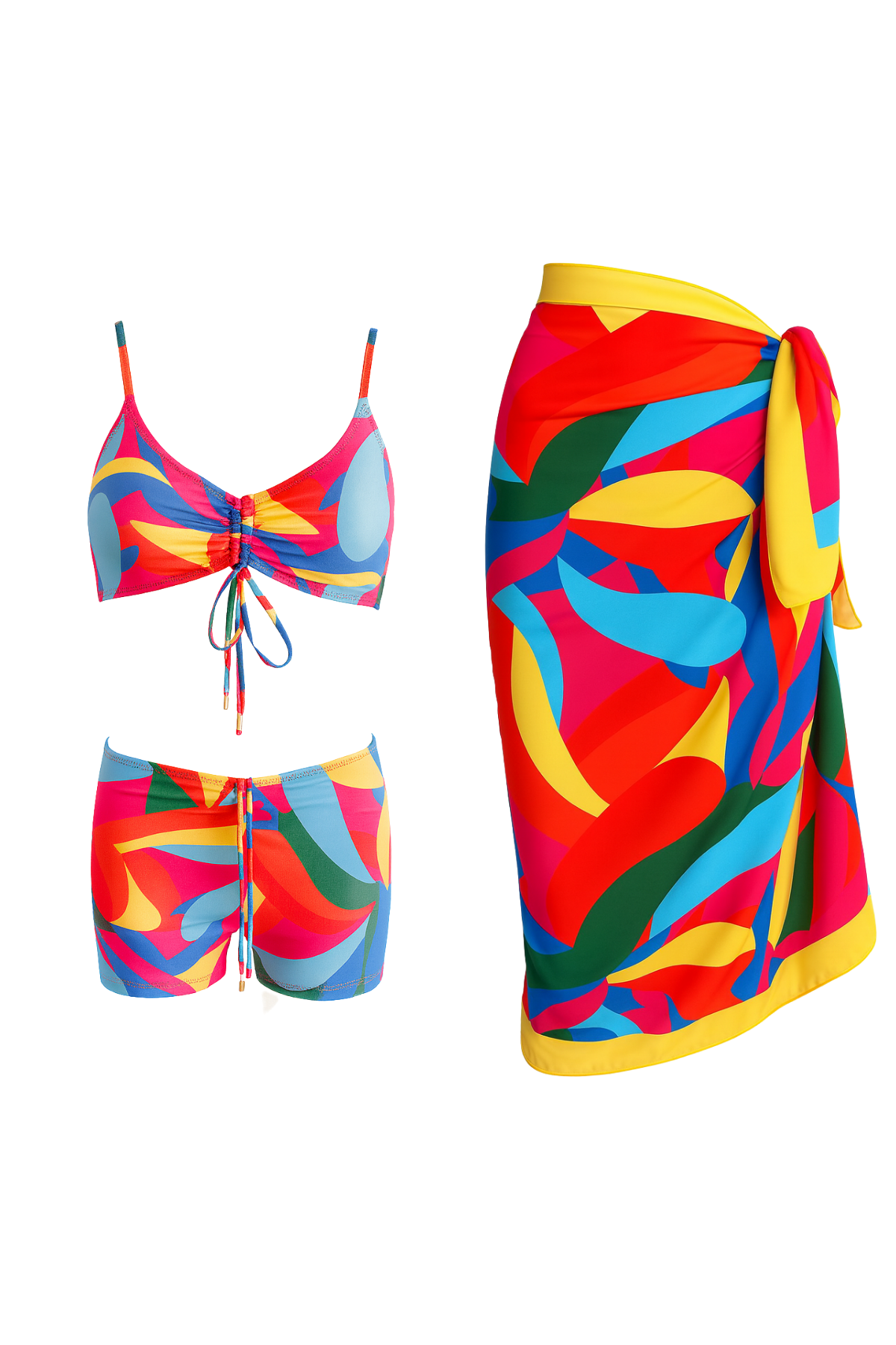 Pareolu Toparlayıcı Şortlu Takım 