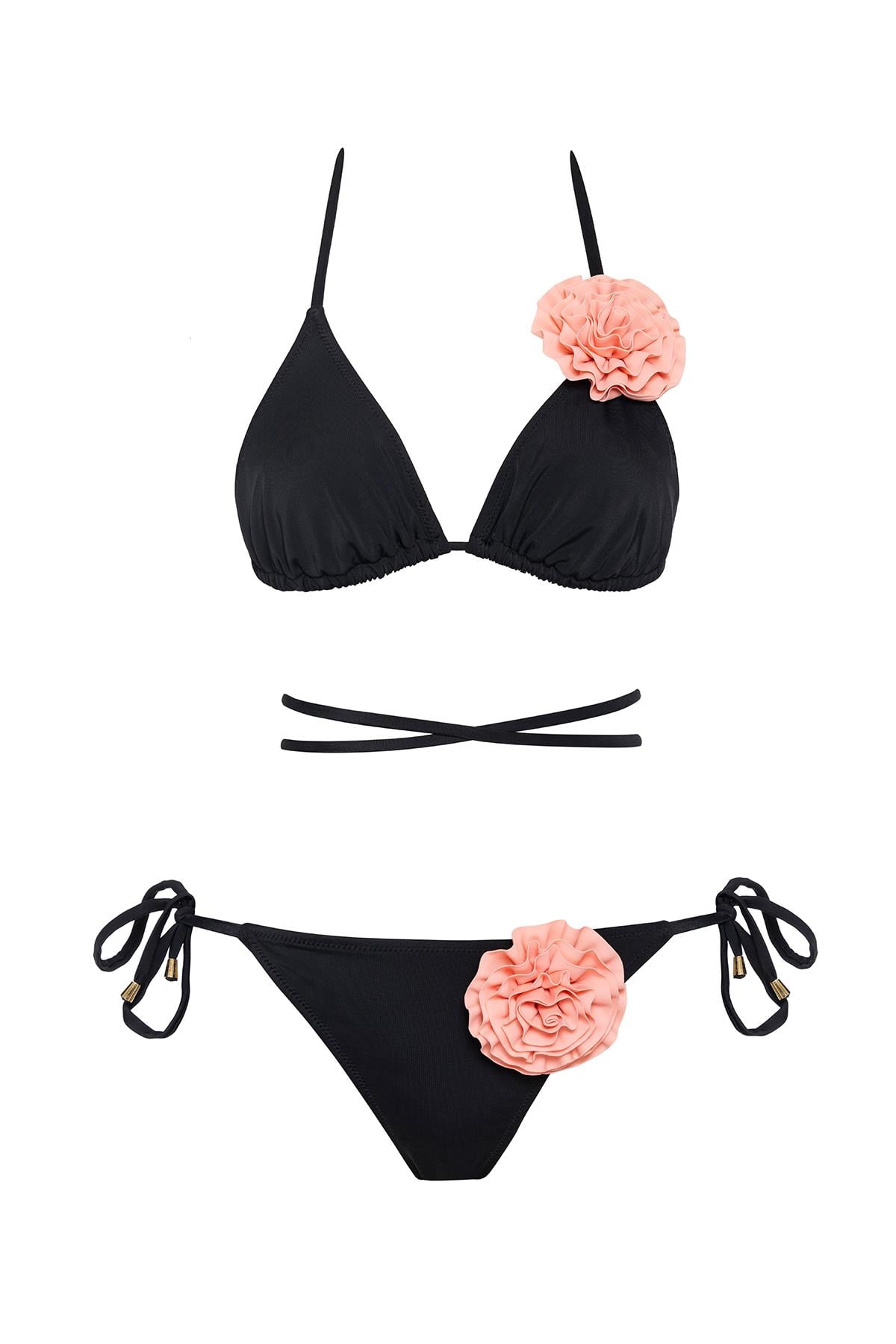 Saılor Çiçekli Üçgen Bikini Takım 