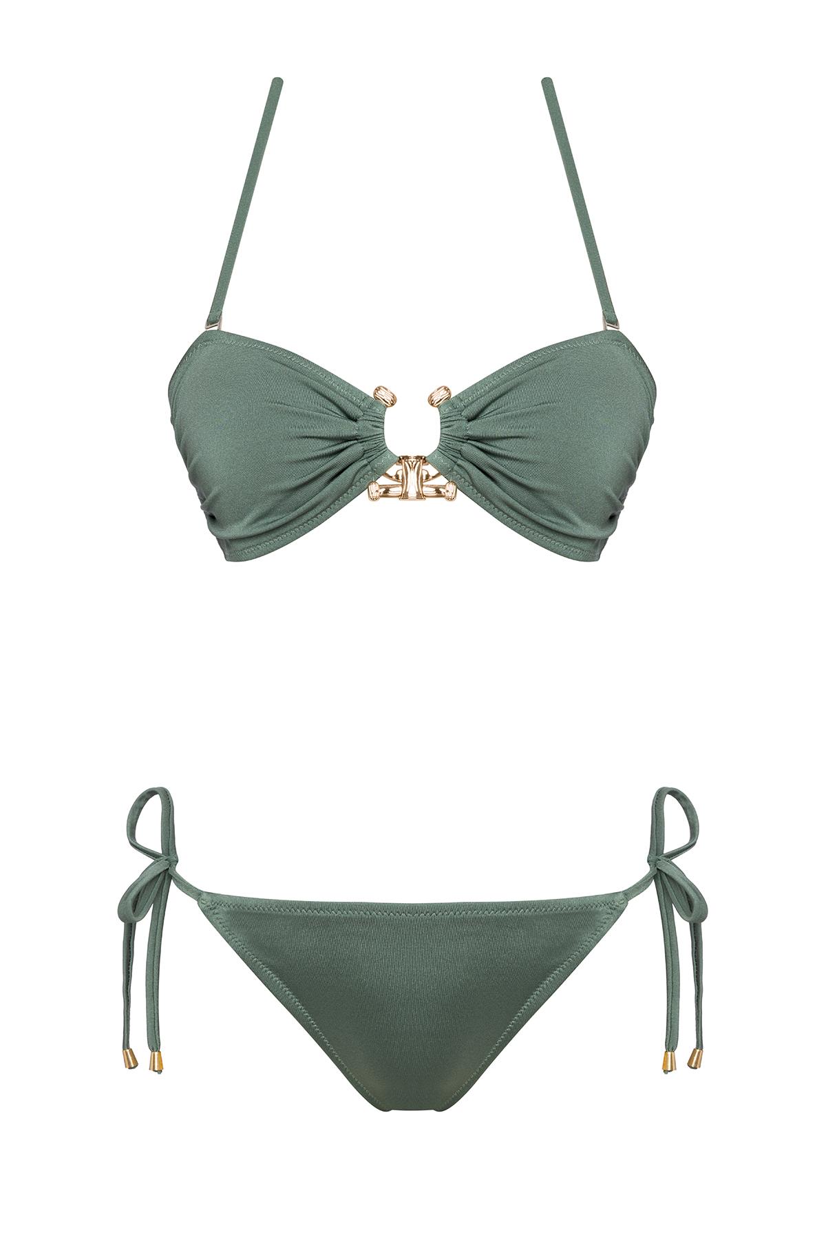 Straplez Aksesuar Brezilya Bikini Takım 