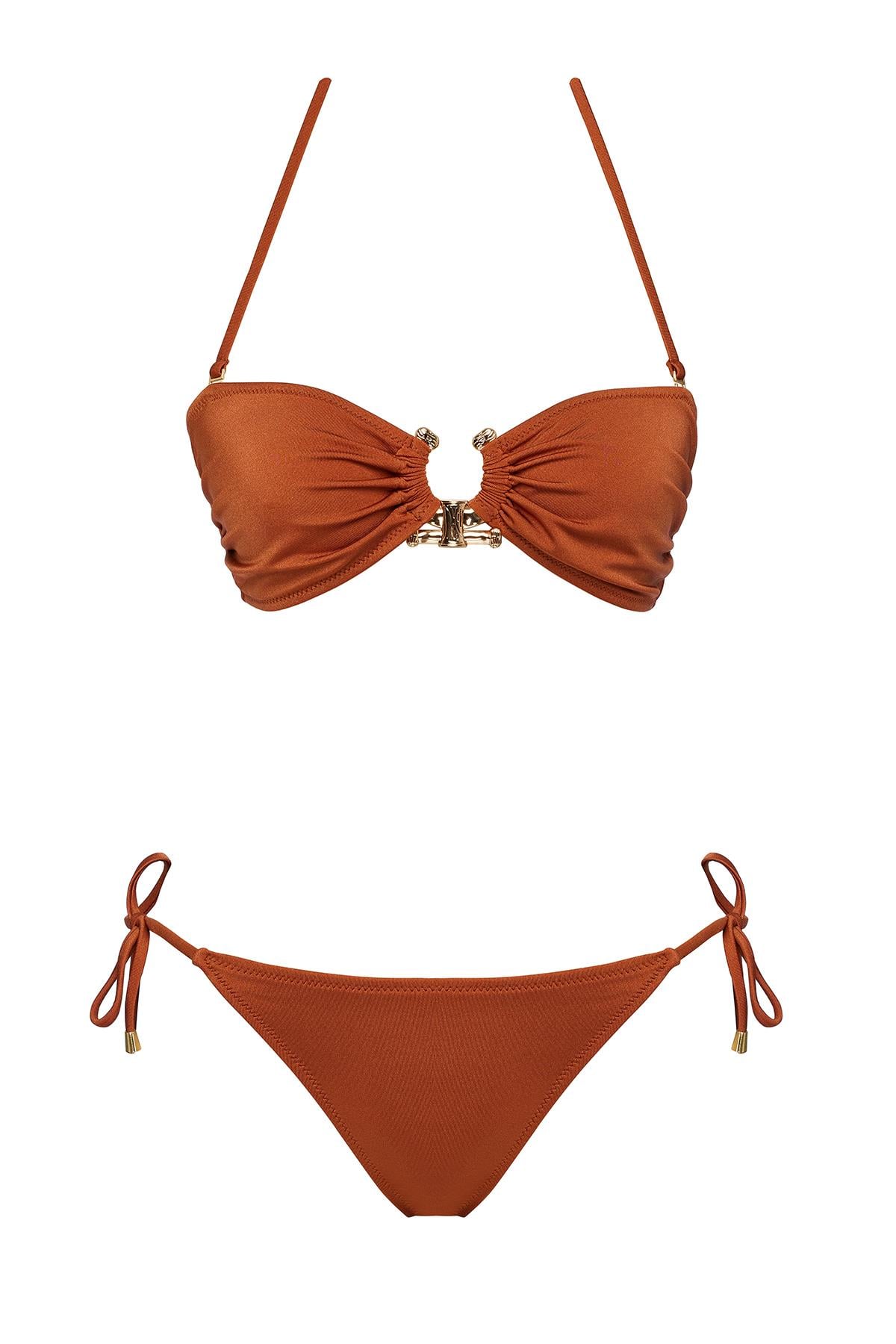 Straplez Aksesuar Brezilya Bikini Takım 