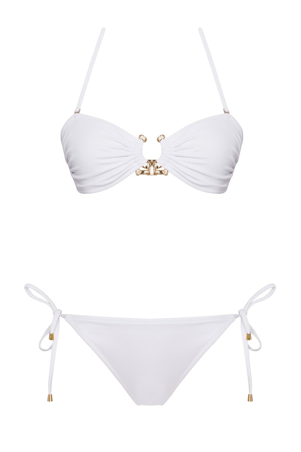 Straplez Aksesuar Brezilya Bikini Takım 