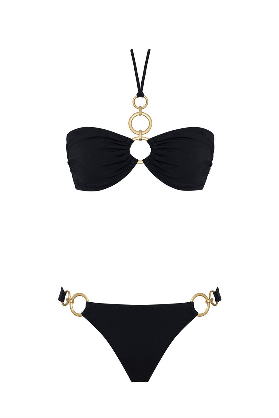 Straplez Aksesuarlı Brezilyan Bikini Takım 