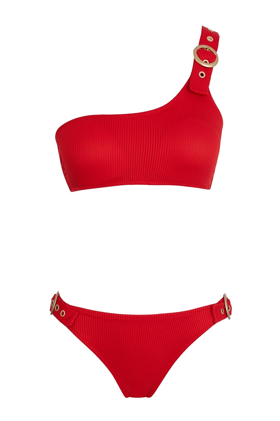 Tek Omuz Aksesuarlı Bikini Takım