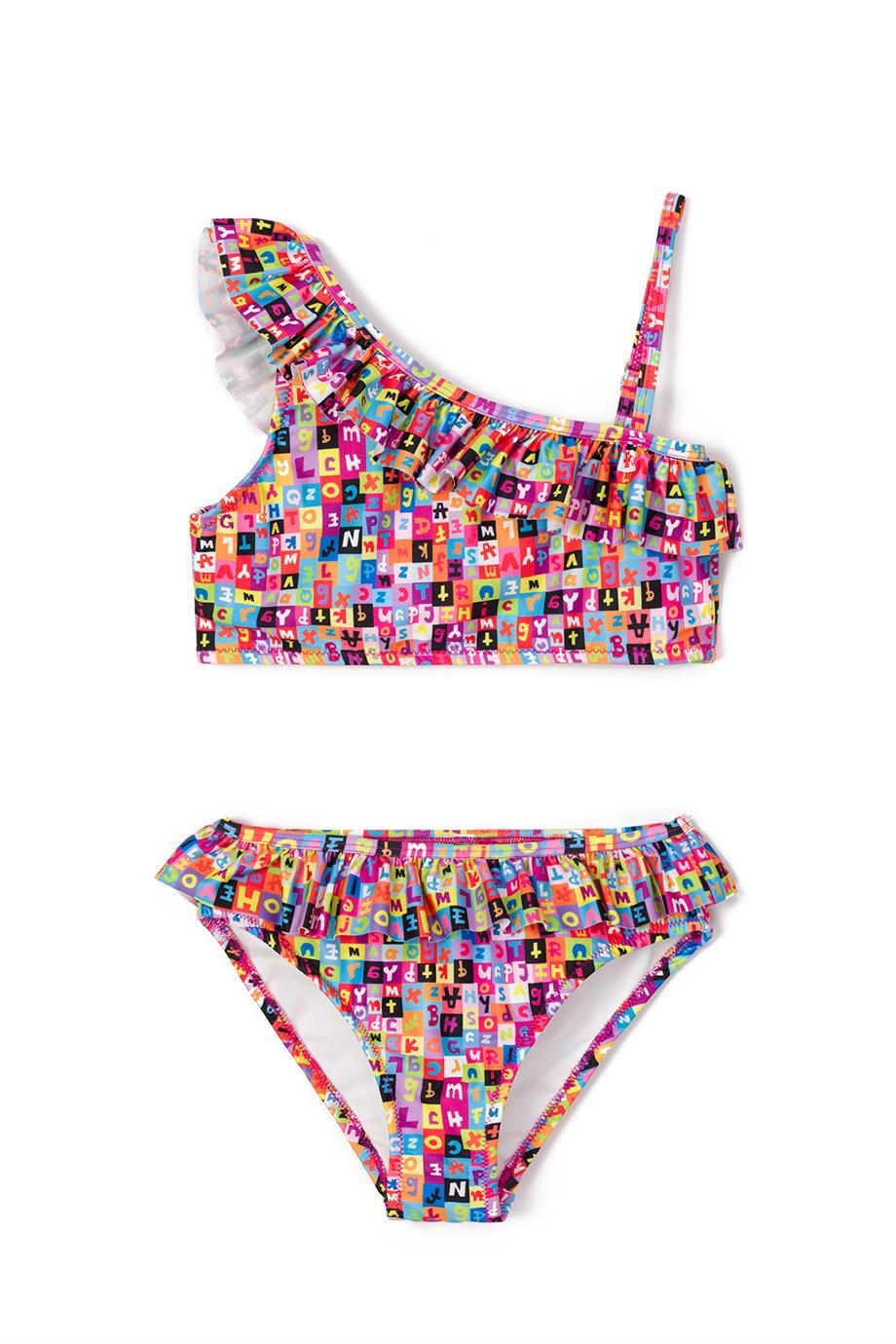 Tek Omuz Çocuk Bikini Takım 