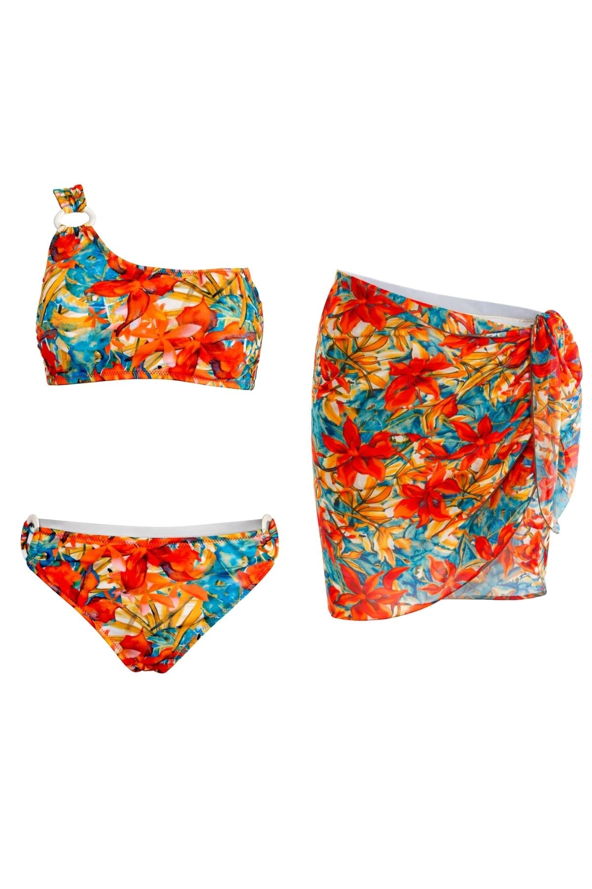 Tek Omuz Halkalı Bikini Takım 