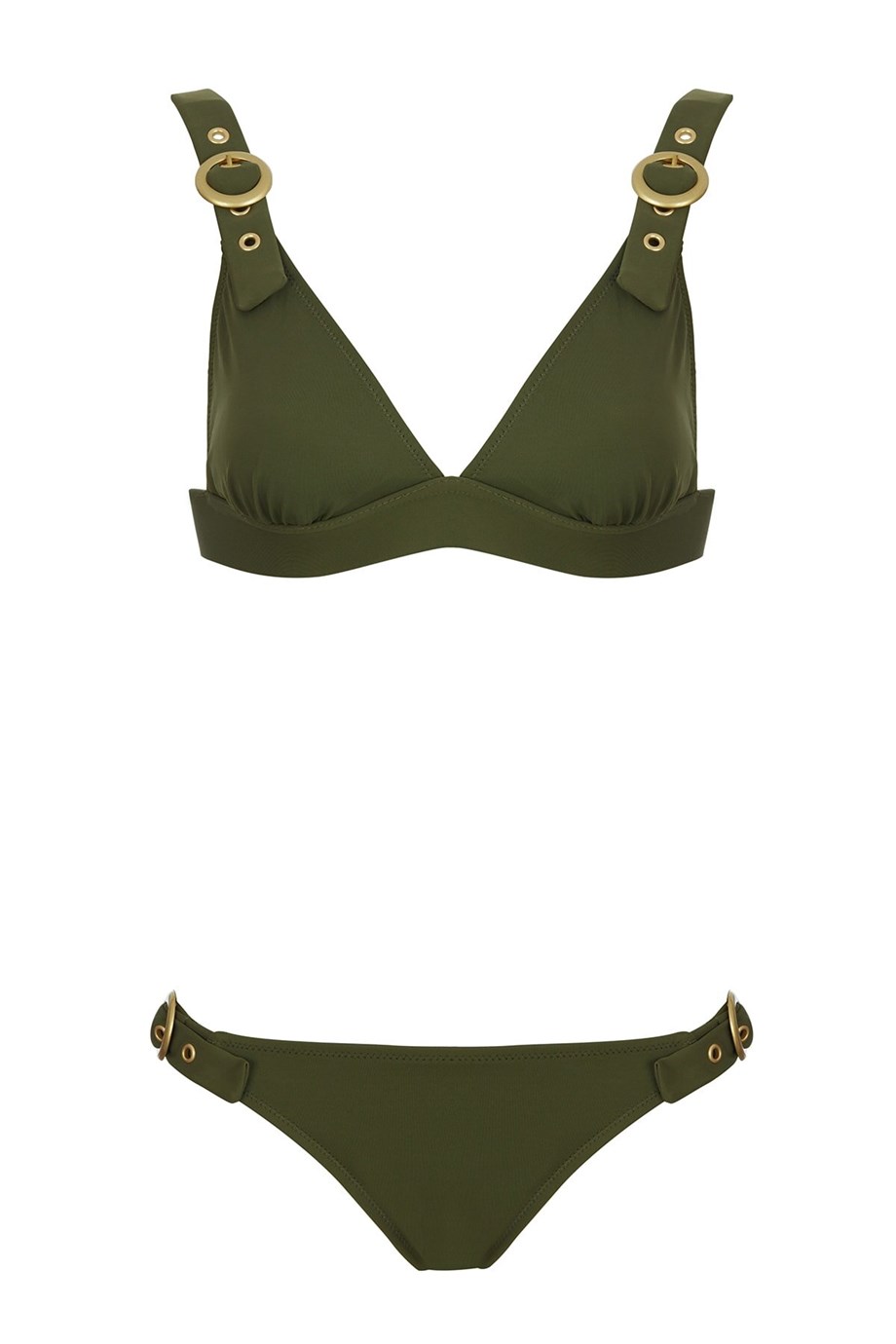 Üçgen Aksesuarlı Bikini Takım