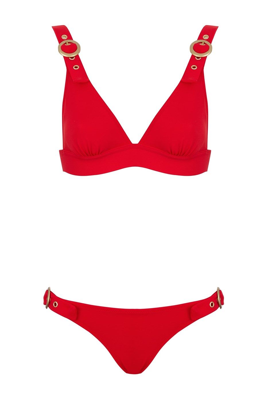 Üçgen Aksesuarlı Bikini Takım