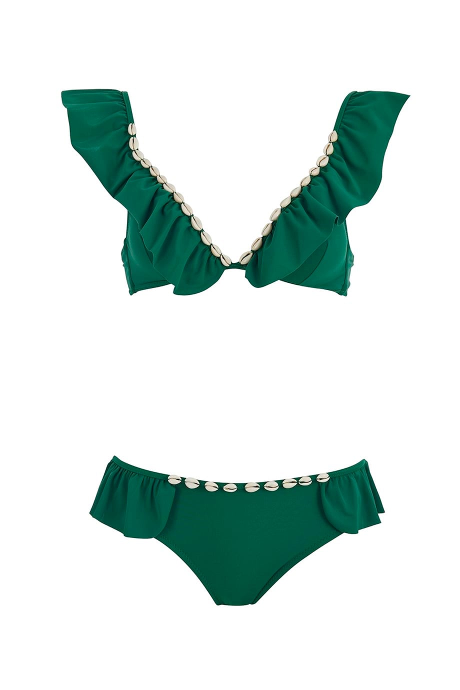 Volanlı Deniz Kabuklu Bikini Takım