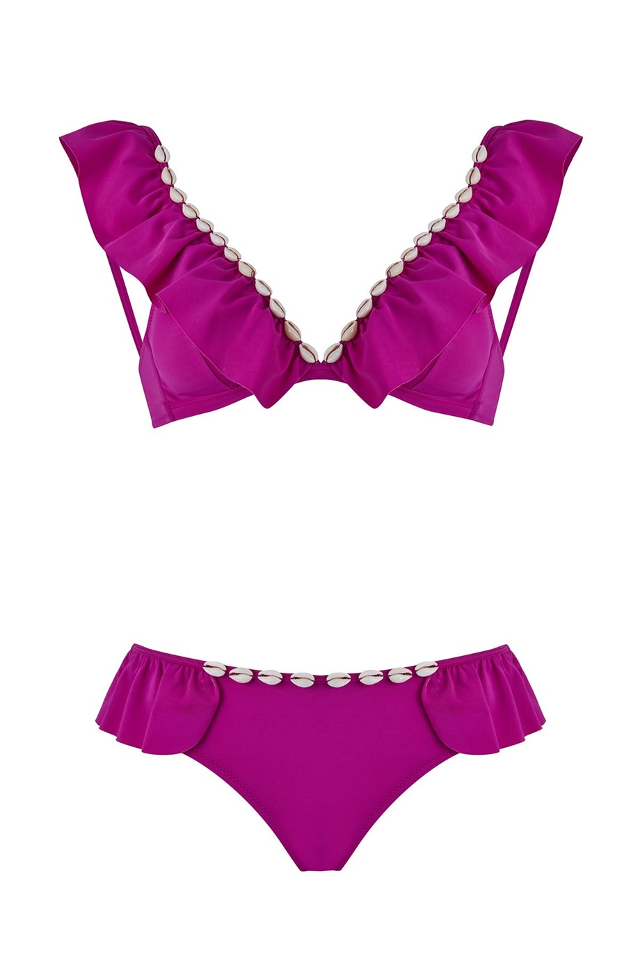 Volanlı Deniz Kabuklu Bikini Takım
