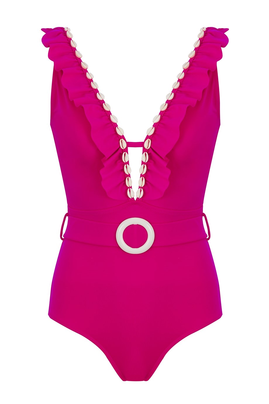 Volanlı Kemerli Mayo