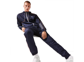 Lacoste SPORT Erkek Regular Fit Kapüşonlu Baskılı Lacivert Eşofman Takımı