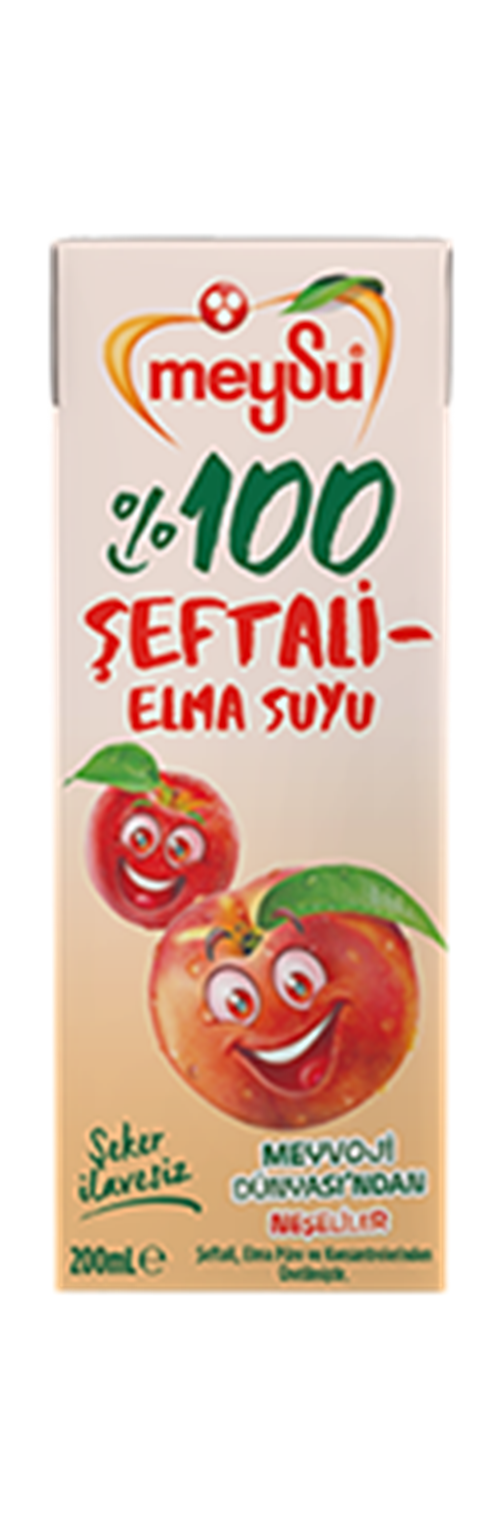 MEYSU %100 ŞEFTALİ/ELMA SUYU 200ML