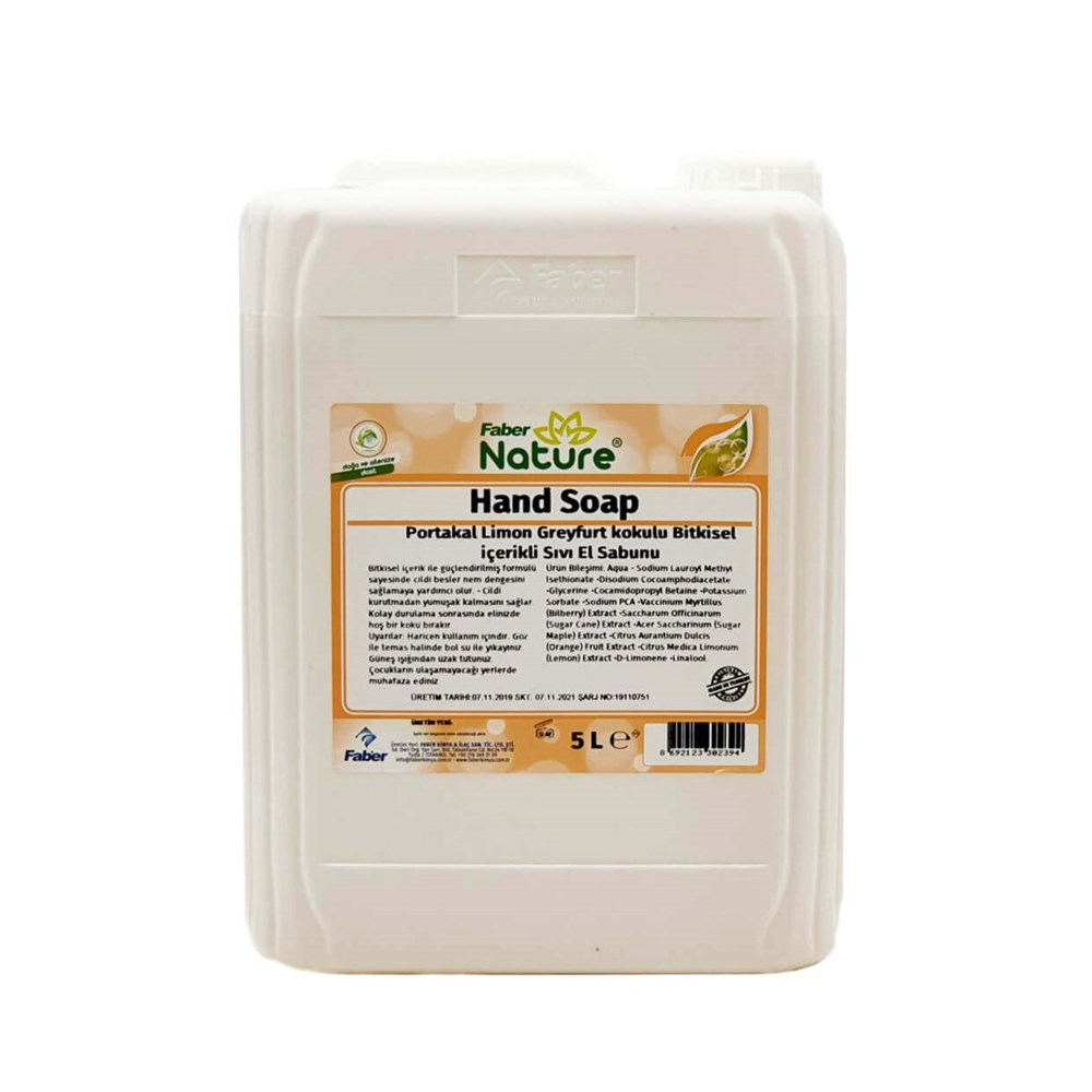 NATUREX PORTAKALLI SIVI EL SABUNU 5 L