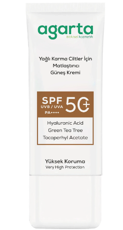 AGARTA MATLAŞTIRICI PARLAMA KARŞITI 50 SPF GÜNEŞ KREMİ